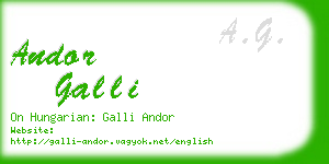 andor galli business card